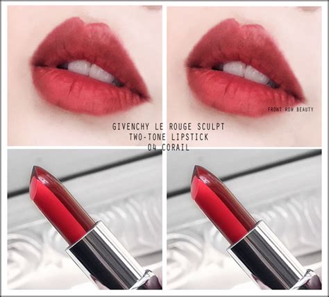 givenchy le rouge sculpt two tone lipstick swatches